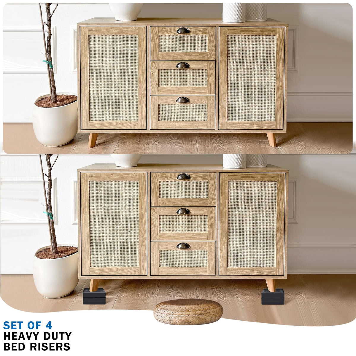 ANNKUT under-bed storage solution helps tidy spaces.
