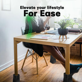 ANNKUT universal-fit bed, sofa, cabinet risers for flexible elevation.