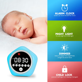 ANNNGUL Clock supports 12/24-hour formats for flexible schedules.