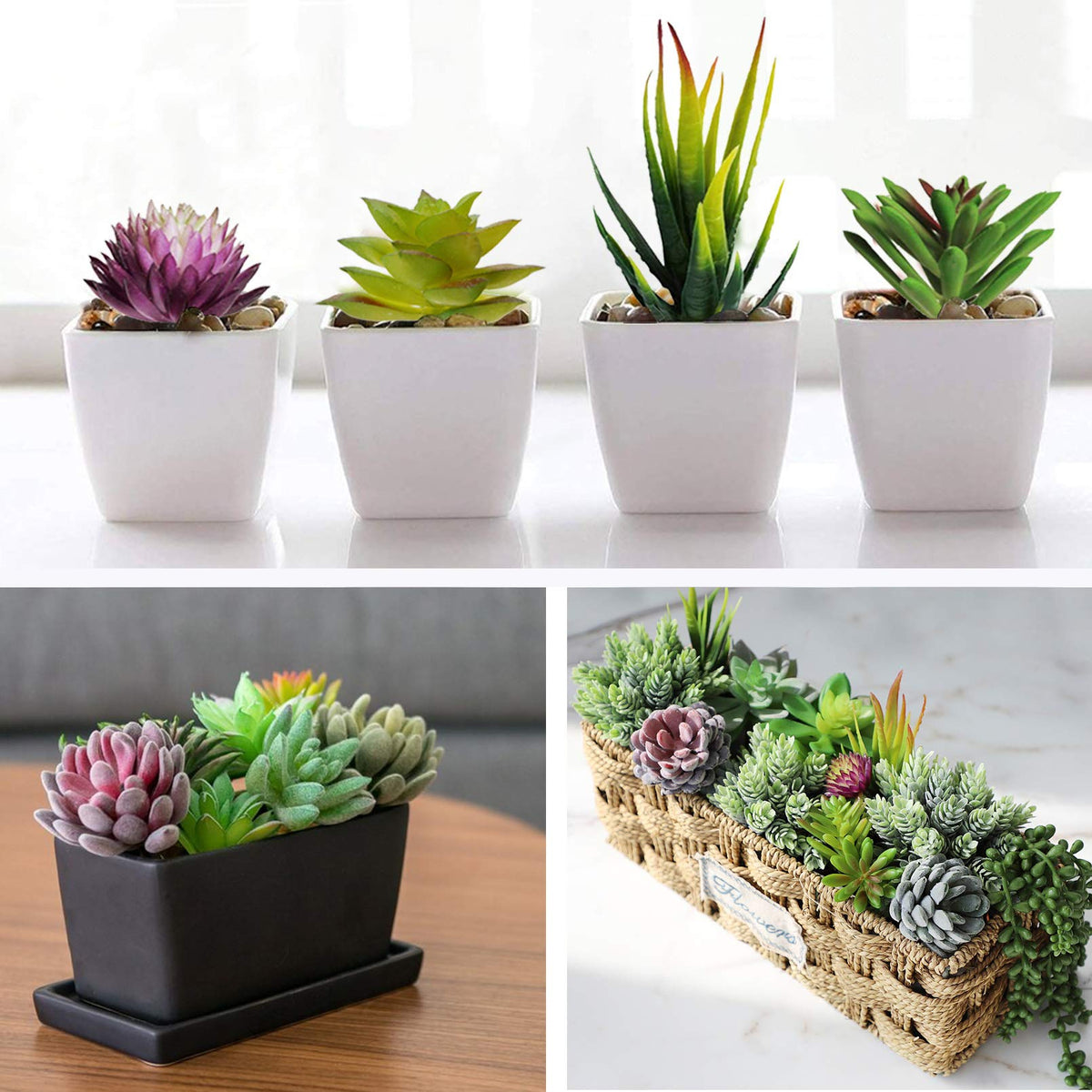 Anoak artificial succulents wreath decoration for a lush, low-maintenance focal point.