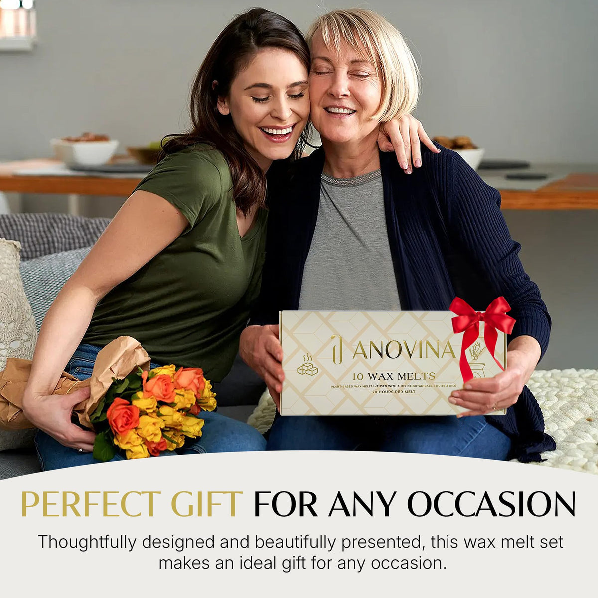 Anovina 10-scent variety pack showcases diverse aromas for home fragrance.