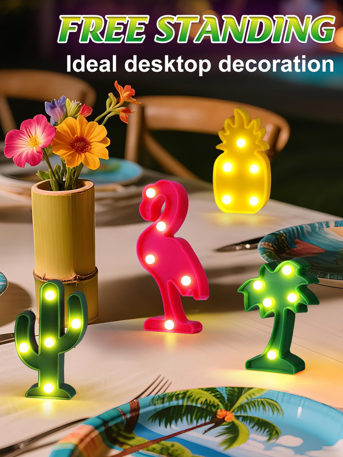 ANPHSIN table centerpiece light set for vibrant cordless party lighting