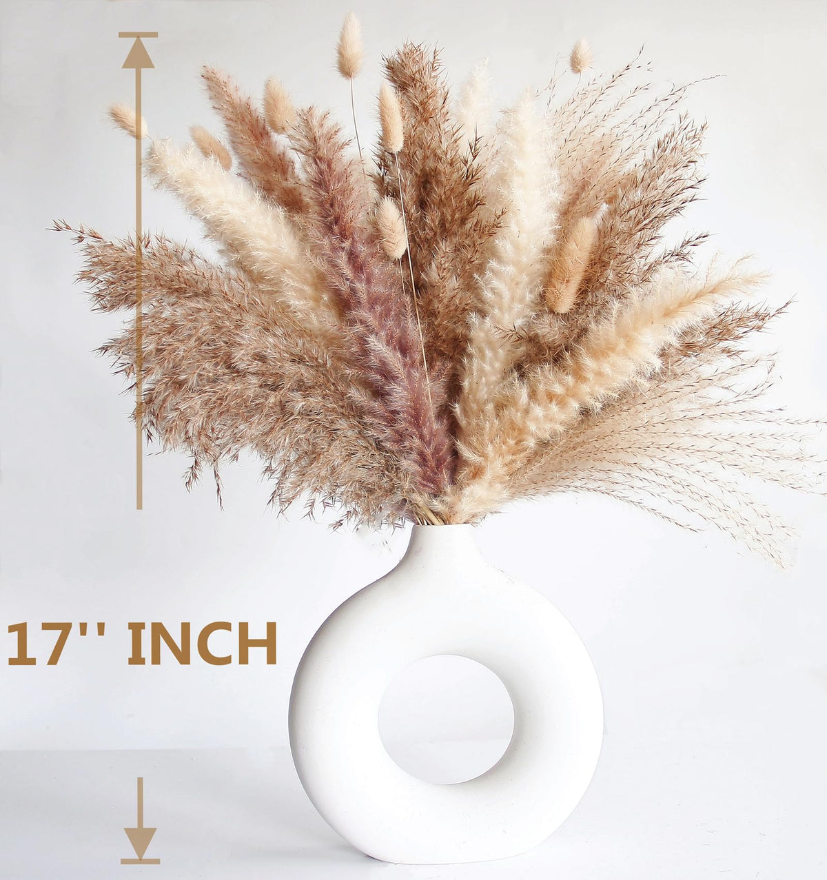 ANPROOR brown pampas grass branches for vintage farmhouse decor
