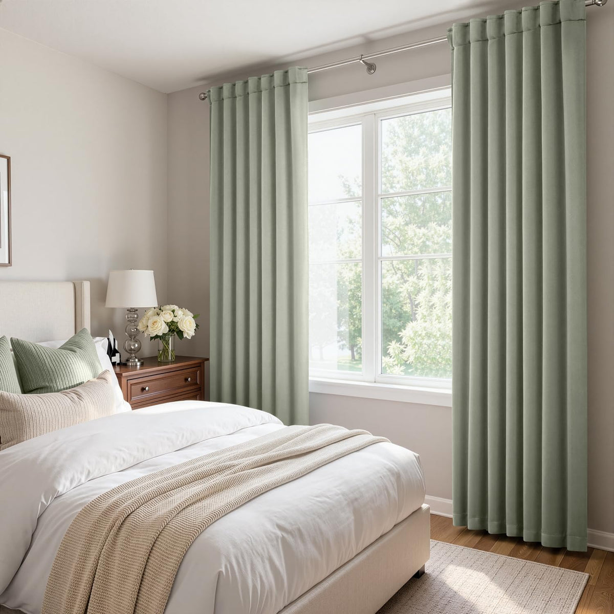 ANRODUO 84-inch two-panel curtains suited for living rooms or bedrooms