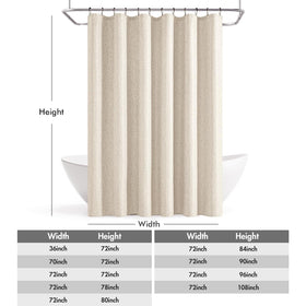 ANRODUO cream bathroom shower curtain enhances privacy and style