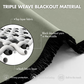 ANRODUO thermal insulated curtains for room darkening and energy efficiency