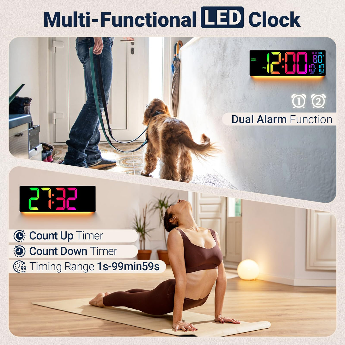 ANSOPER night light mode demonstrates soft illumination for late-evening tasks.