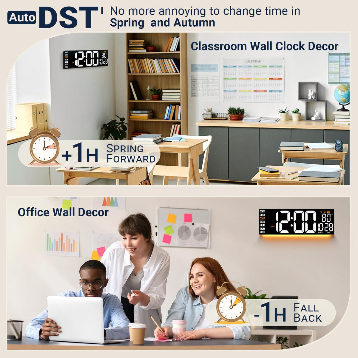 ANSOPER multi-color LED display highlights time with vibrant viewing options