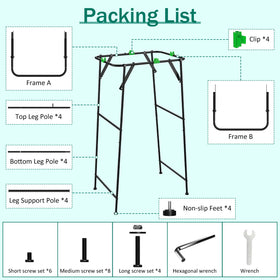 Anteqi easy-assembly trash bag holder saves setup time for quick cleanup.