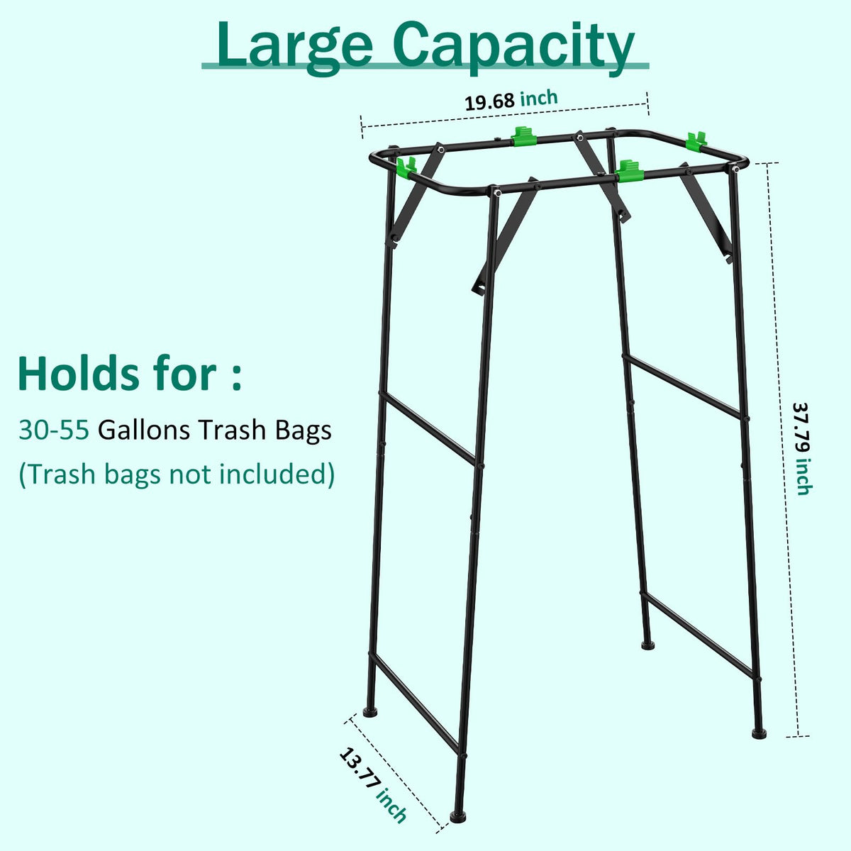Anteqi outdoor leaf bag holder suitable for garden, yard, and camping tasks.