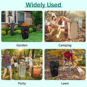 Anteqi versatile trash bag holder for wide applications like lawn, garage, and parties.