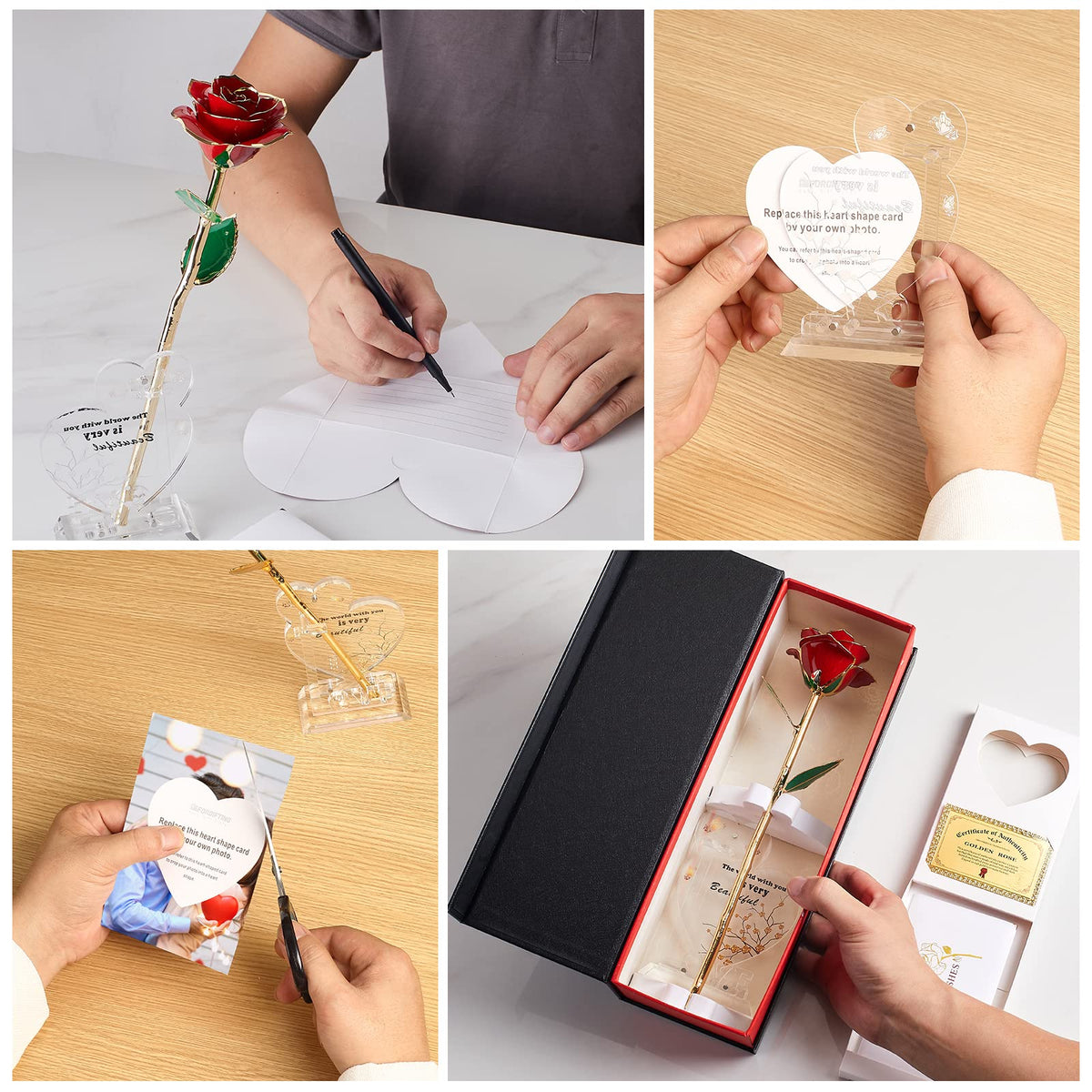 Anthonic 24K gold rose resin-encased preserves beauty for a long-lasting keepsake.