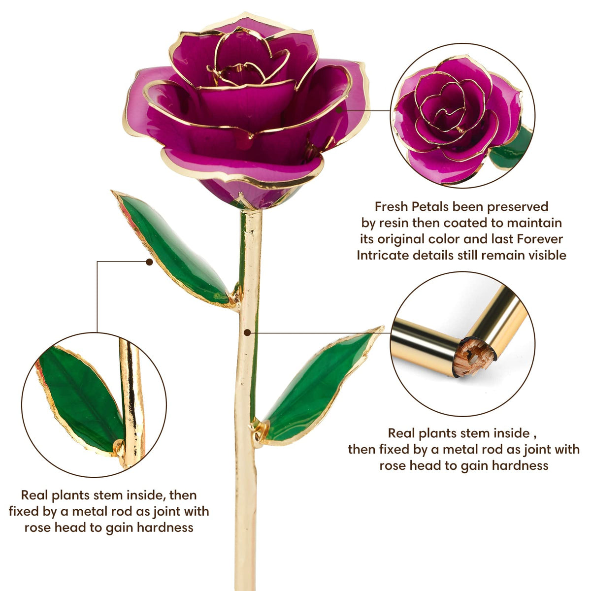 Anthonic ornate gift-box rose showcases a lasting keepsake for special occasions.