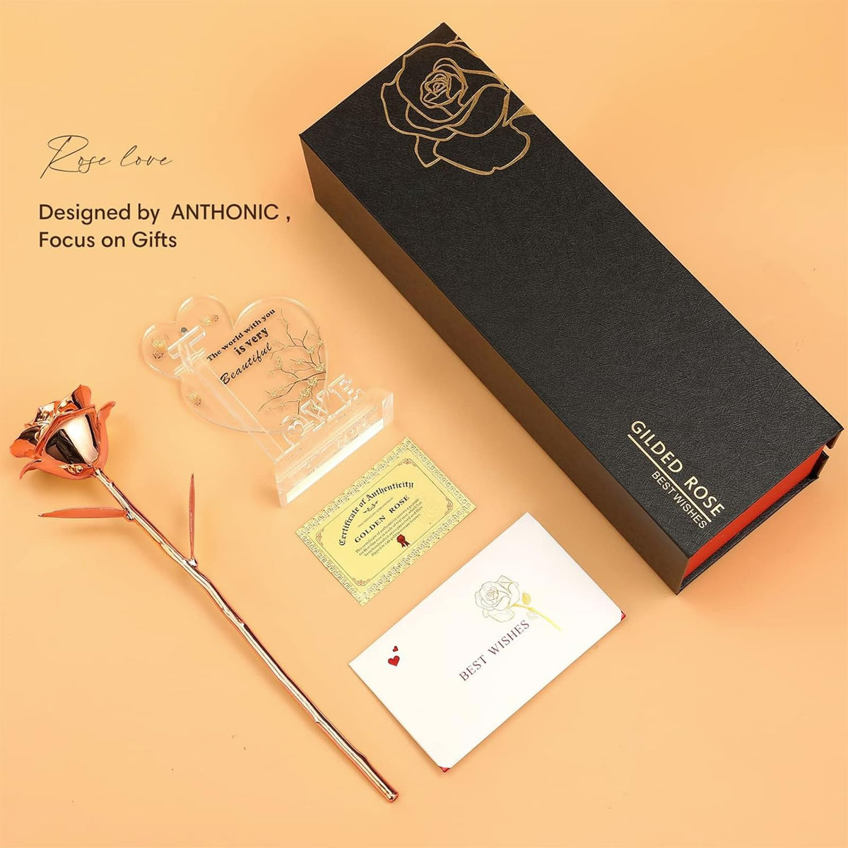 Anthonic rose gift for anniversaries and Mother's Day.