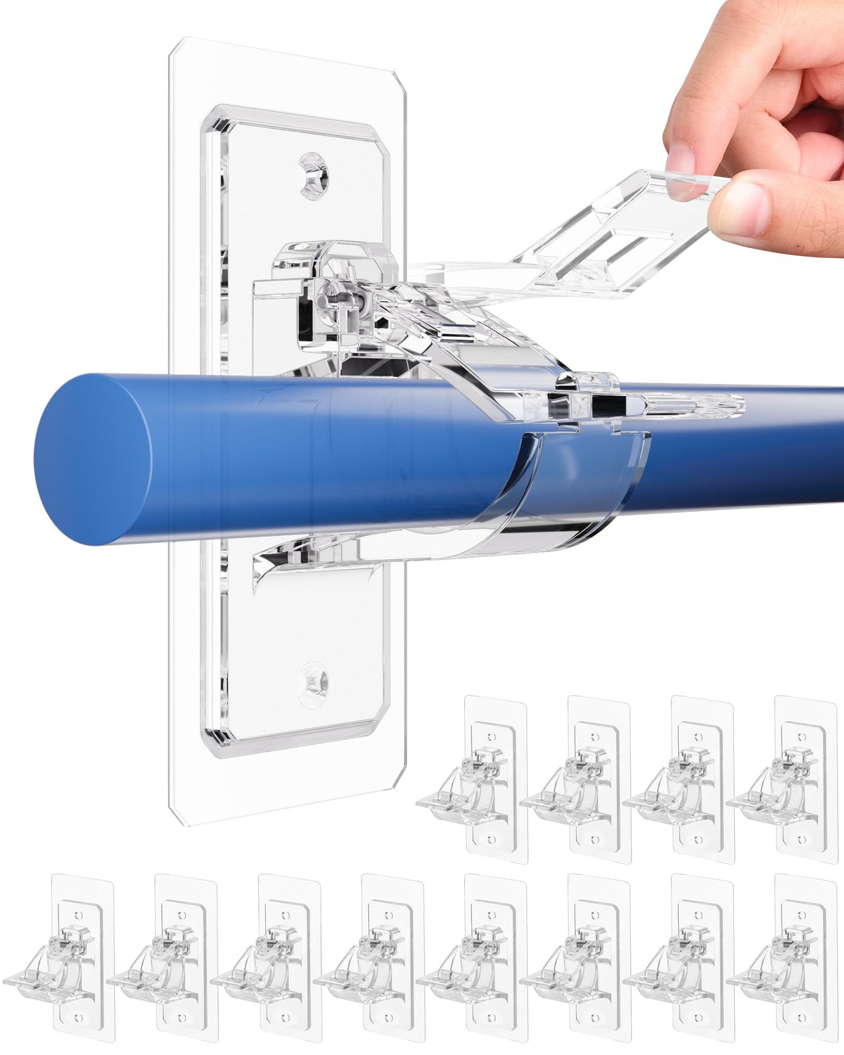 Antimbee no-drill brackets securely hold curtains without nails, ideal for dorm rooms