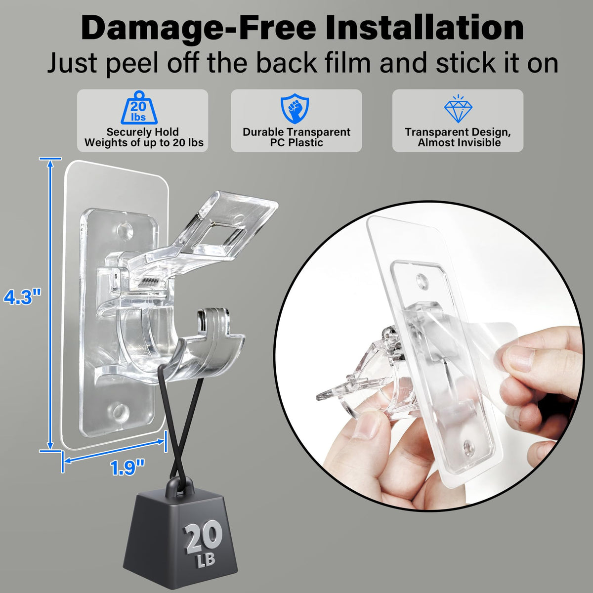 Antimbee tool-free setup makes curtain hanging simple on any wall