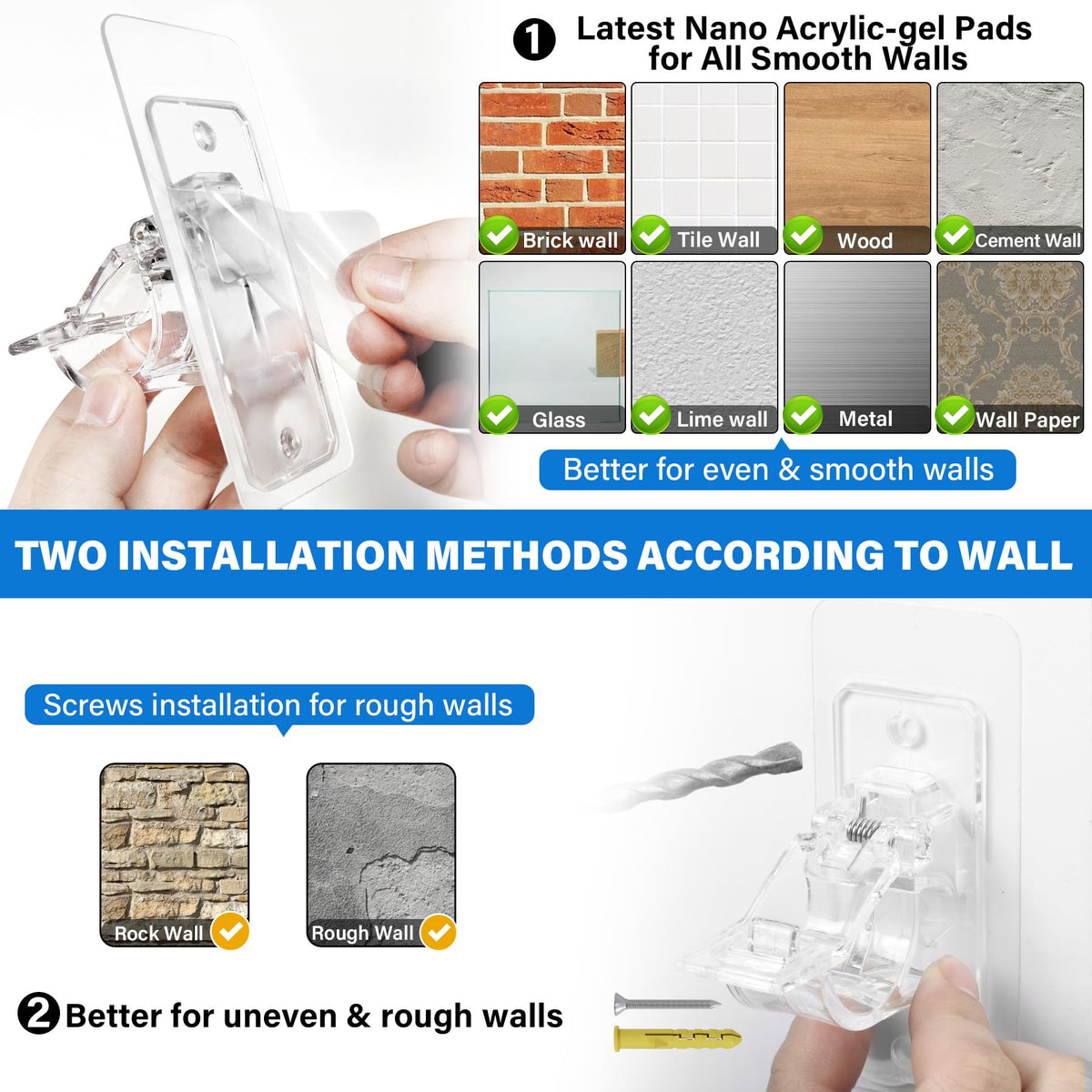 Antimbee wall-safe brackets suit bathrooms and dorms without damage