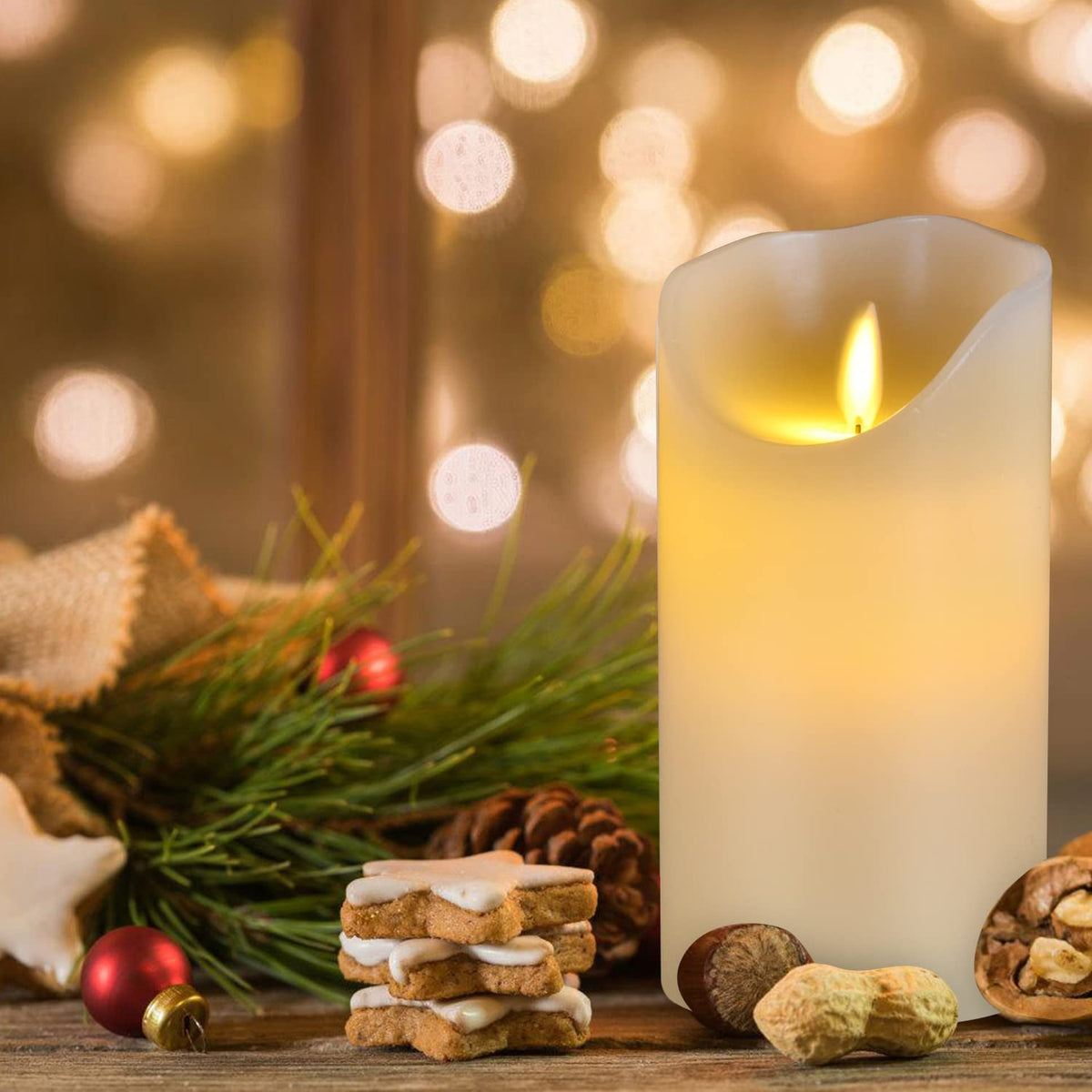 Antizer flameless candles with realistic dancing flames for authentic ambiance.