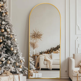 Antok arched mirror in wall-mount setup saves space and enhances room style