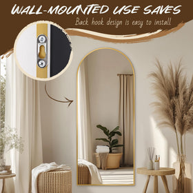 Antok entryway arch mirror provides quick last-minute checks before leaving