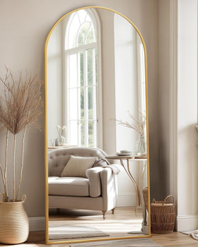 Antok floor mirror 58x21 provides a spacious view for outfits and decor.