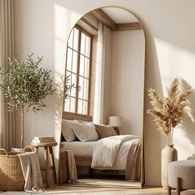 Antok floor mirror with stand for flexible placement and easy relocation