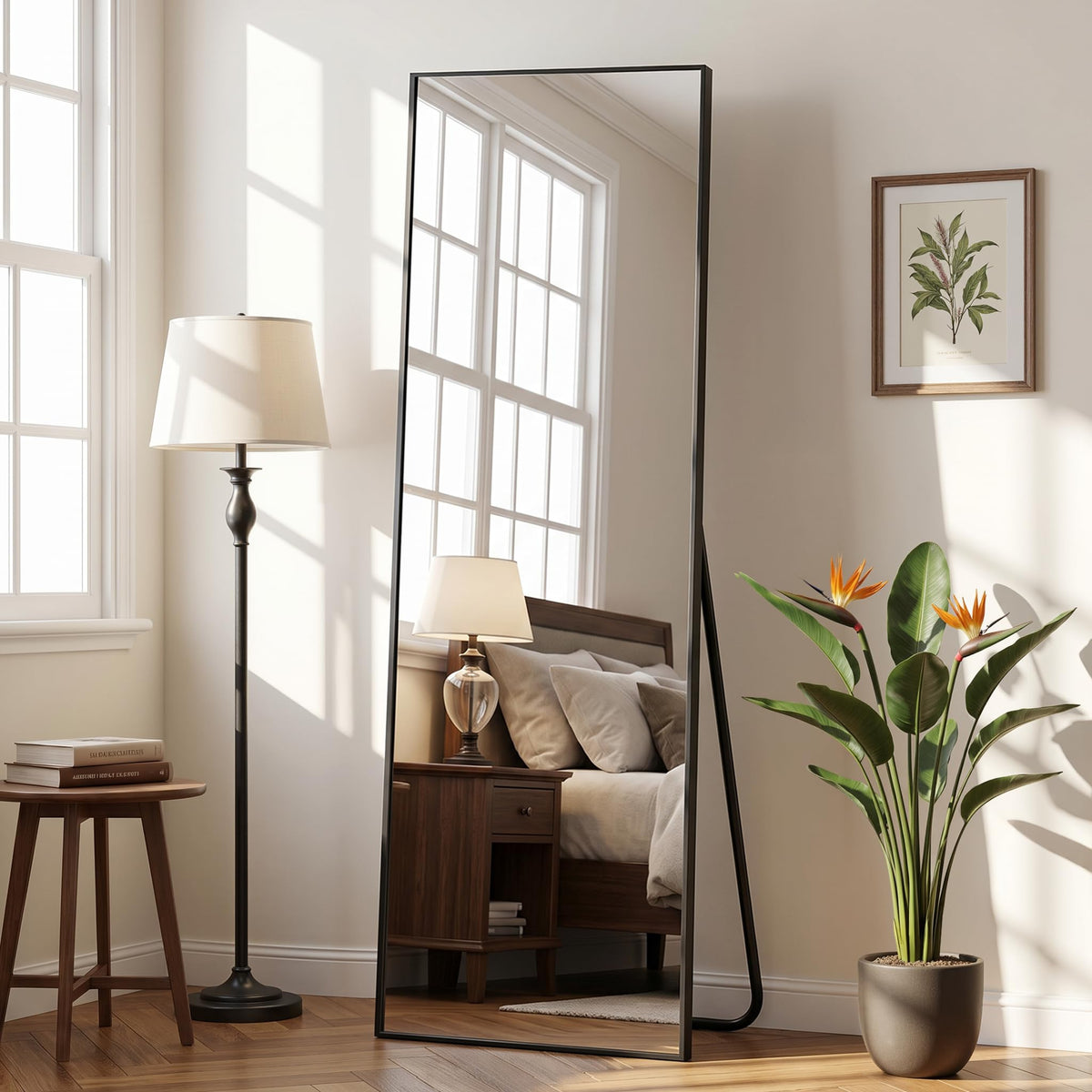 Antok full-length mirror with stand shown for easy styling and outfit checks