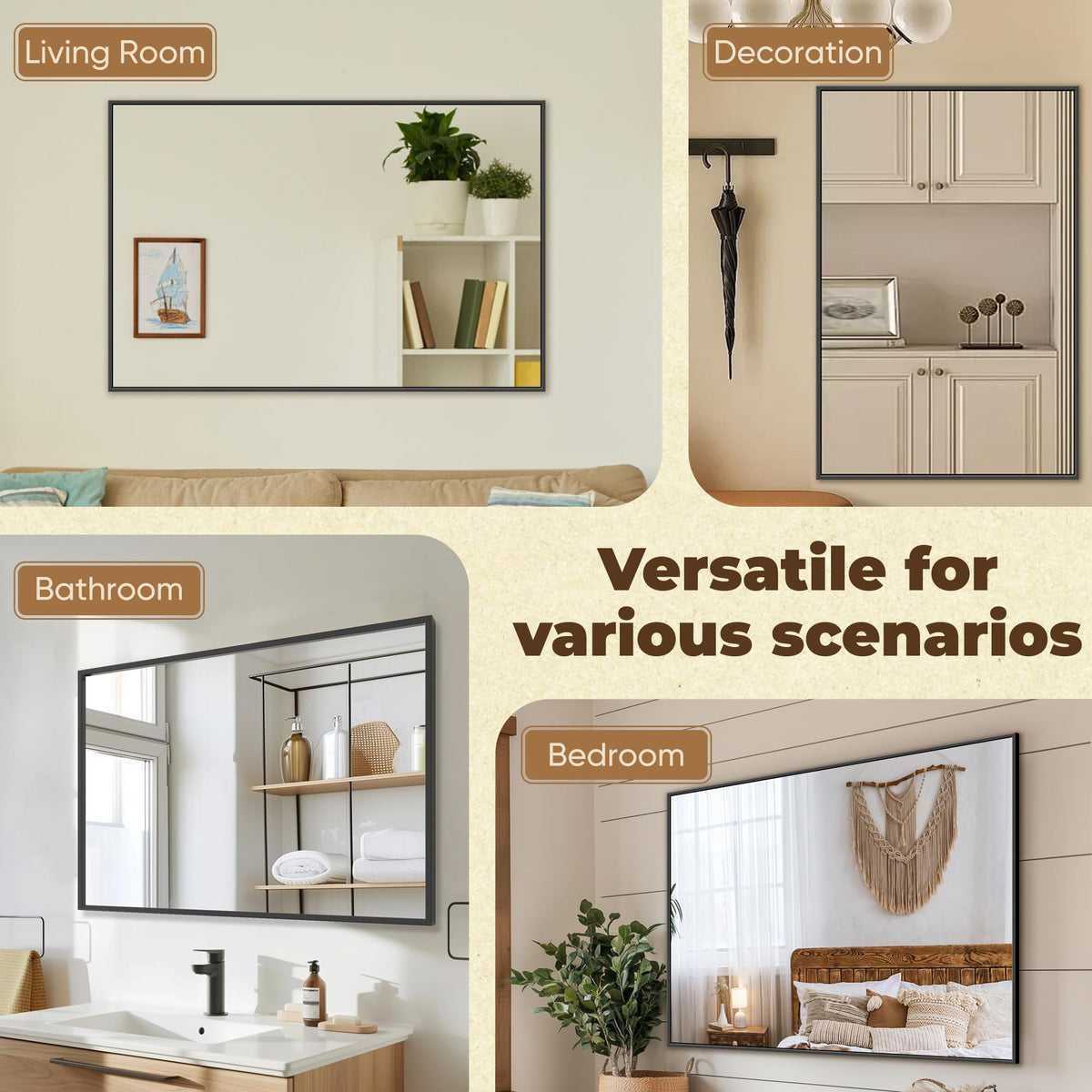 Antok horizontal mounting option enables flexible vanity placement.