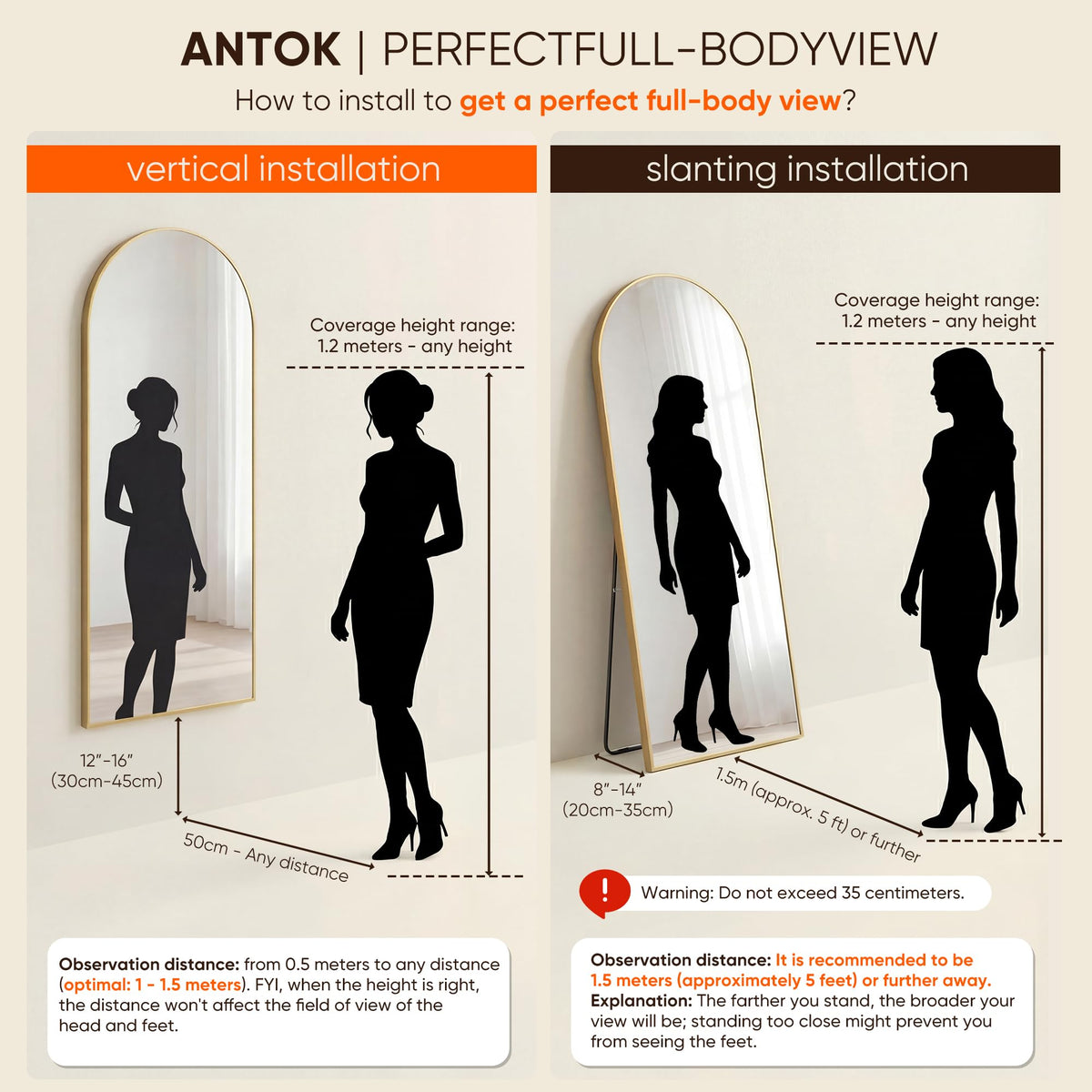 Antok gold frame mirror resists humidity and maintains shine in bathrooms