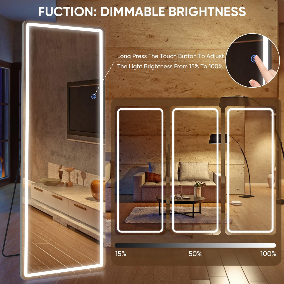 Antok mirror with explosion-proof glass for added safety during use.