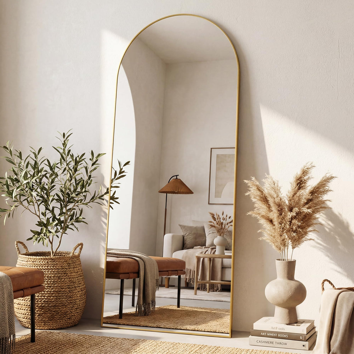 Antok mirror with stand and wall-mount options for flexible placement.
