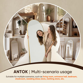 Antok mirror arrives securely with packaging and warranty support for peace of mind