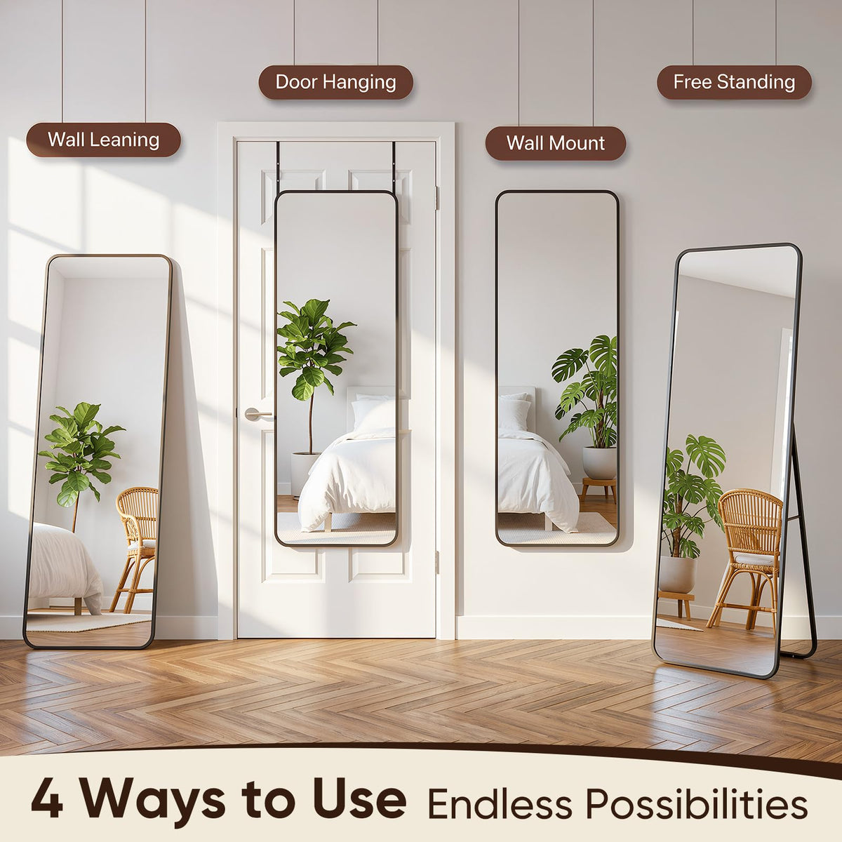 Antok door-to-wall setup option provides flexible mounting choices.