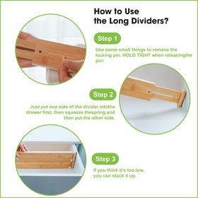 ANTOWIN expandable length locks for a snug fit in any drawer.