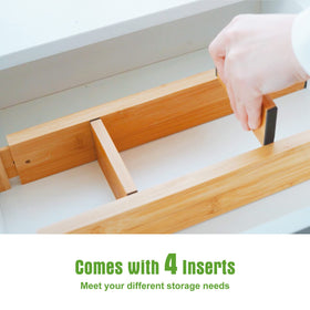 ANTOWIN natural bamboo finish provides durable look for everyday use.