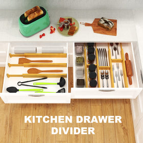 ANTOWIN bamboo dividers for clothes, socks, and accessories.