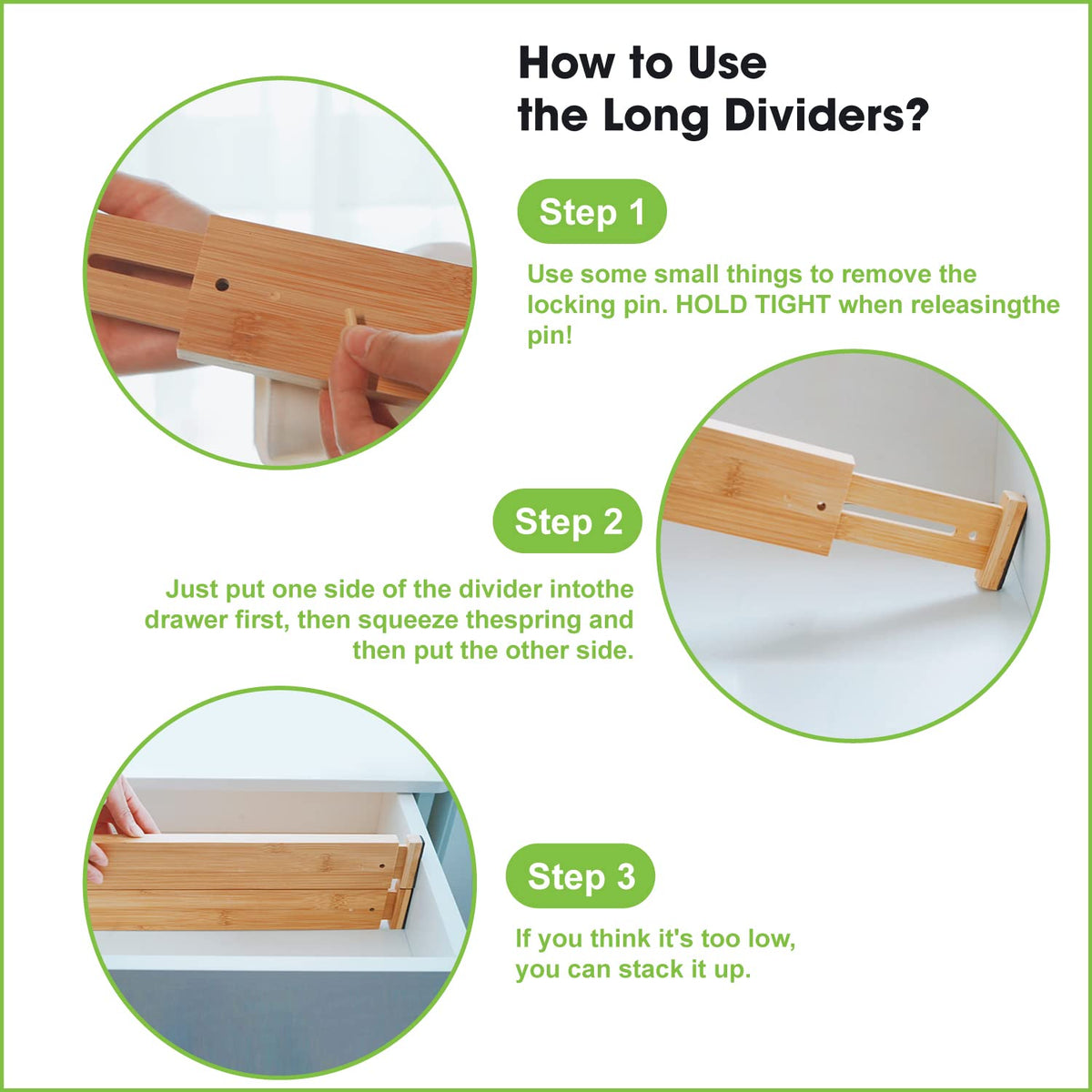 ANTOWIN foam-padded ends protect drawers during use.