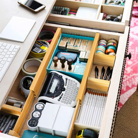 ANTOWIN bamboo divider in wardrobe or dresser drawer.