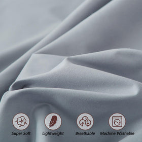 Antranfour air mattress sheet with deep 24-inch pocket over valve for snug fit.