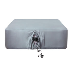Antranfour Queen fitted sheet on air mattress showing 24-inch deep pocket for secure fit.