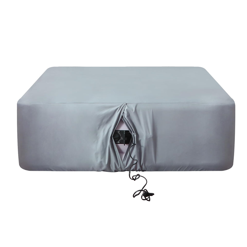 Antranfour Queen fitted sheet on air mattress showing 24-inch deep pocket for secure fit.