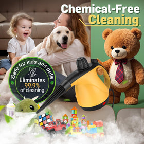 Antrango steam cleaner attachments laid out for versatile tasks