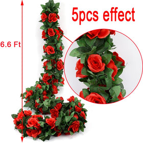 Antspirit red rose garland enhances table centerpieces and backdrops