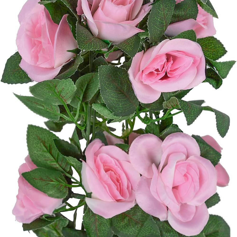 Antspirit pink rose garland for wedding decoration ideas on arches