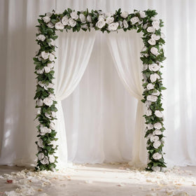 Antspirit rose garland with 16 flowers provides lush fullness for centerpieces.