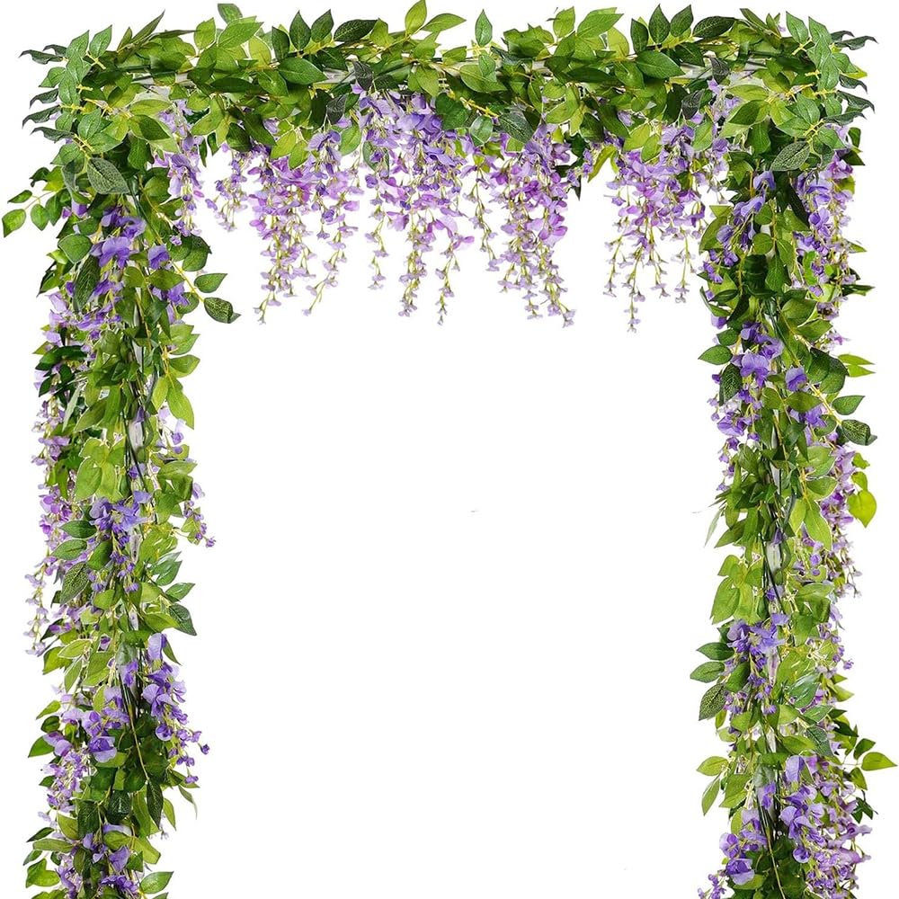 Antspirit wisteria garland with five strings, perfect for wedding arches.