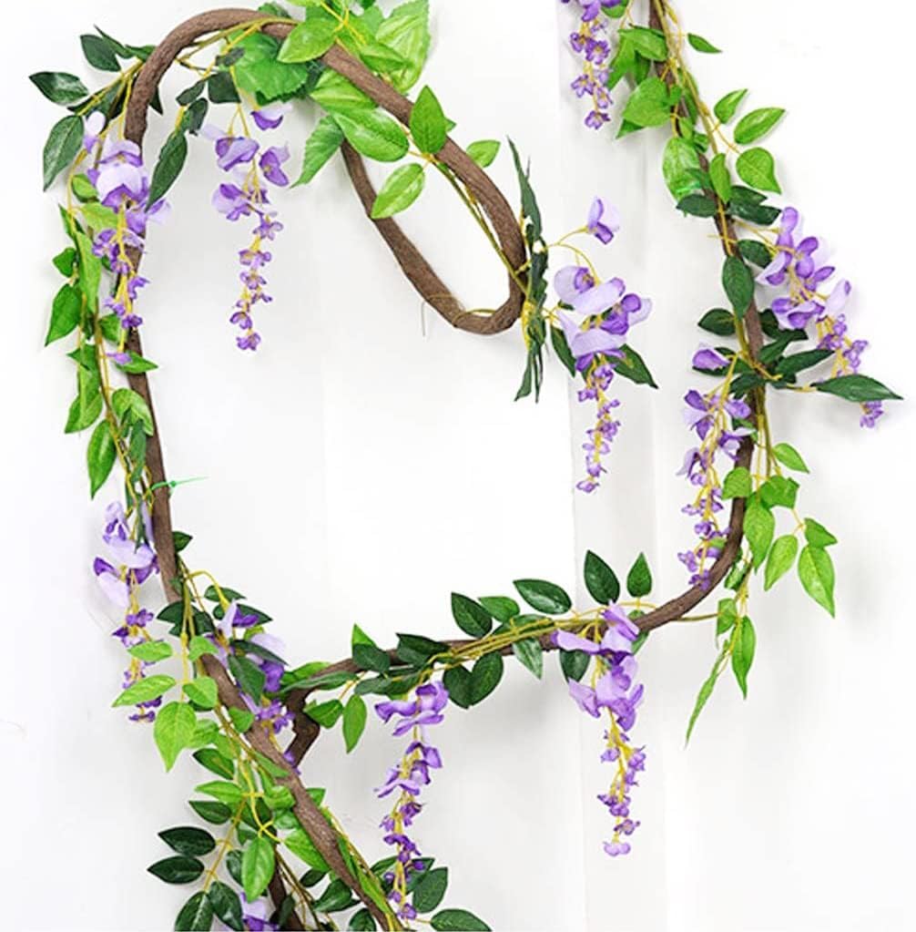 Antspirit wisteria garland made of silk and plastic, durable for events.