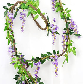 Antspirit wisteria garland made of silk and plastic, durable for events.