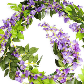 Antspirit wisteria garland features five flowers per vine for fullness.