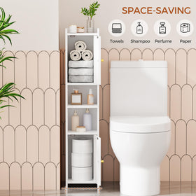 ANWBROAD adjustable shelf cabinet adapts to tall bottles and daily toiletries.